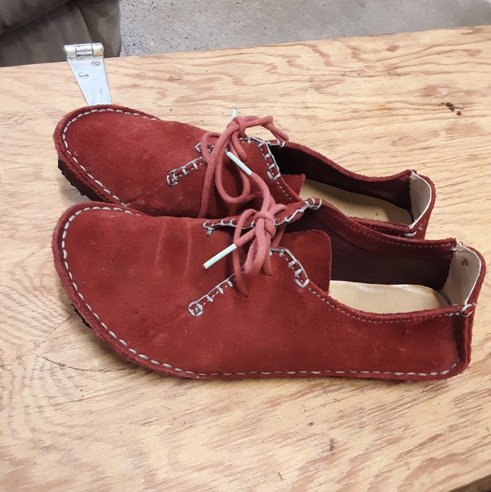 Clark's Original Red Leather Shoes